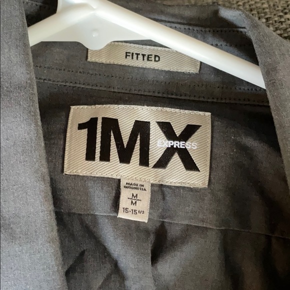 Express 1MX gray fitted button down - Picture 2 of 2